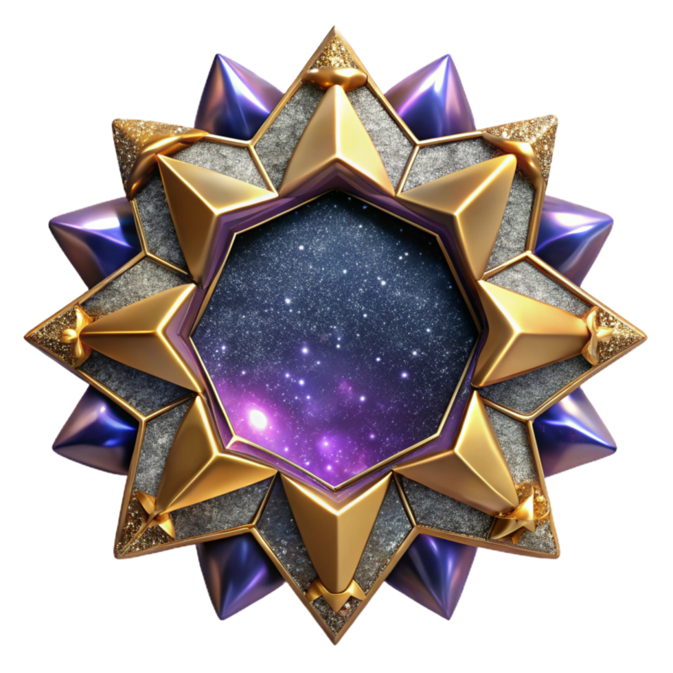 serene creative Square Kaleidoscope Border Cutout png