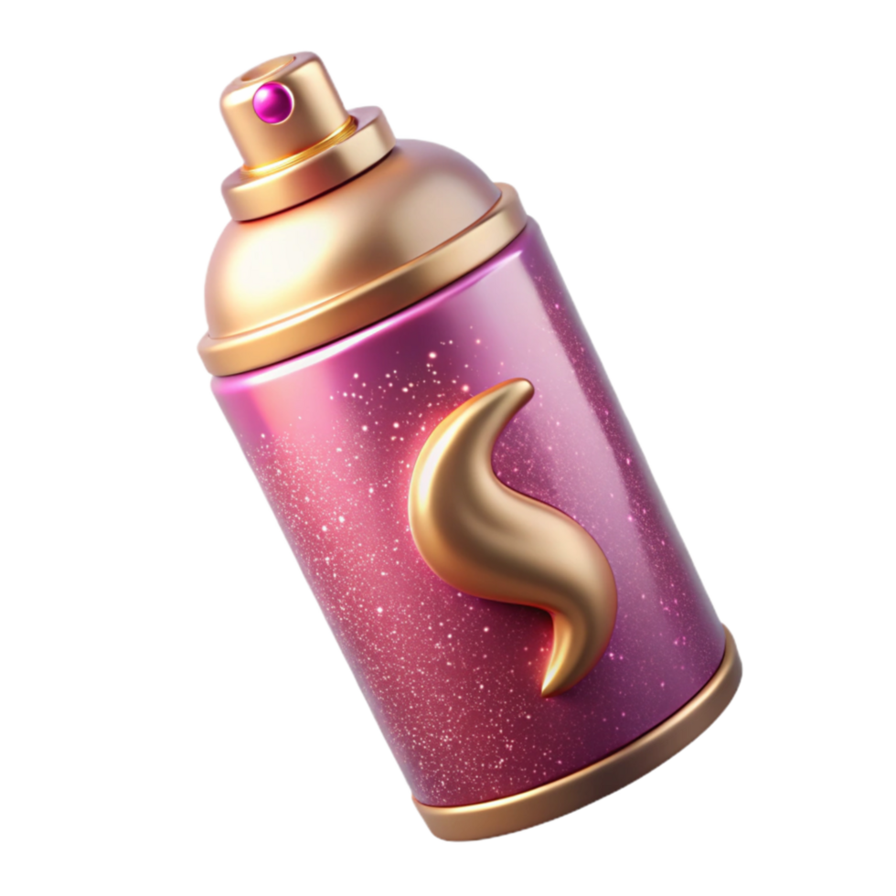 serene modern S Style Hairspray Can Pink Color high quality png