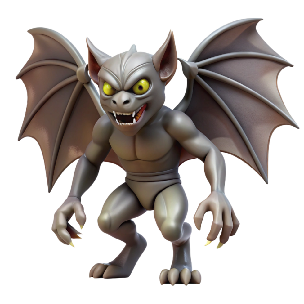 extraordinary coastal A creepy gargoyle with wings and a menacing expression. NO BACKGROUND with Transparent Background. top-tier png