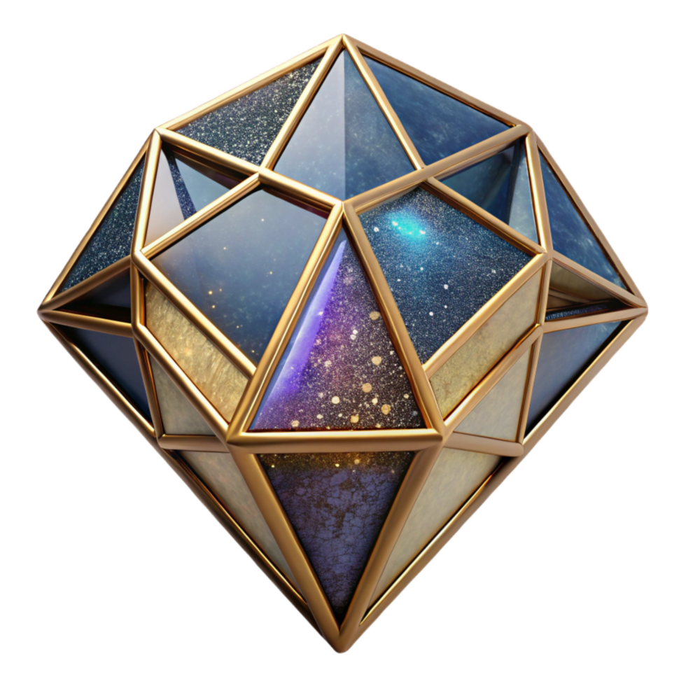extraordinary rustic Stained Glass Fragment with Geometric Pattern Transparent Background professional png