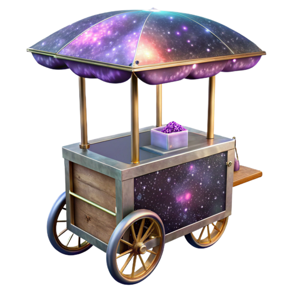 stunning classic Street Vendor Cart with Colorful Produce Transparent Background professional png