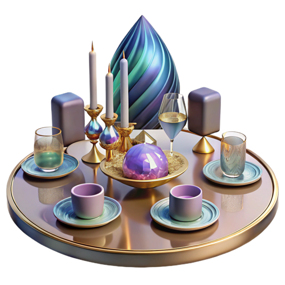 wonderful modern Table Setting Symmetrical Placement Transparent authentic png