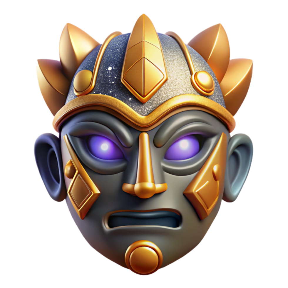 magnificent classic Tribal Mask Iconography Cutout with Expressive Features genuine png