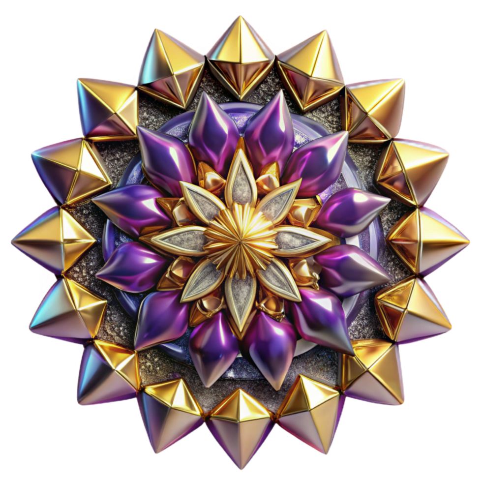 vibrant abstract Vibrant Kaleidoscope Pattern Isolated Element high quality png