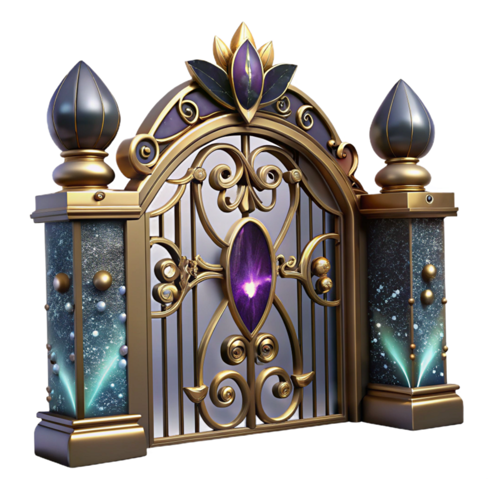 impressive creative Victorian Gate Wrought Iron Design Cutout Element png