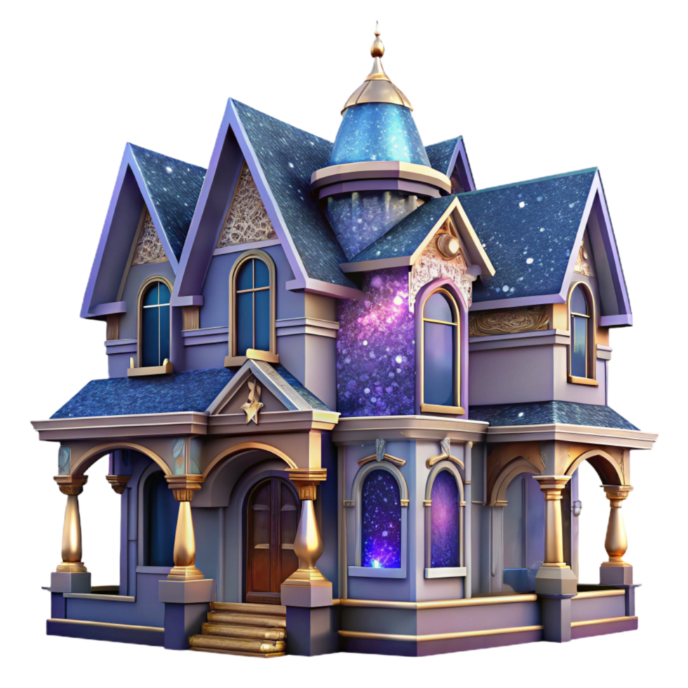 magnificent rustic Victorian House Facade Detailed Architecture png