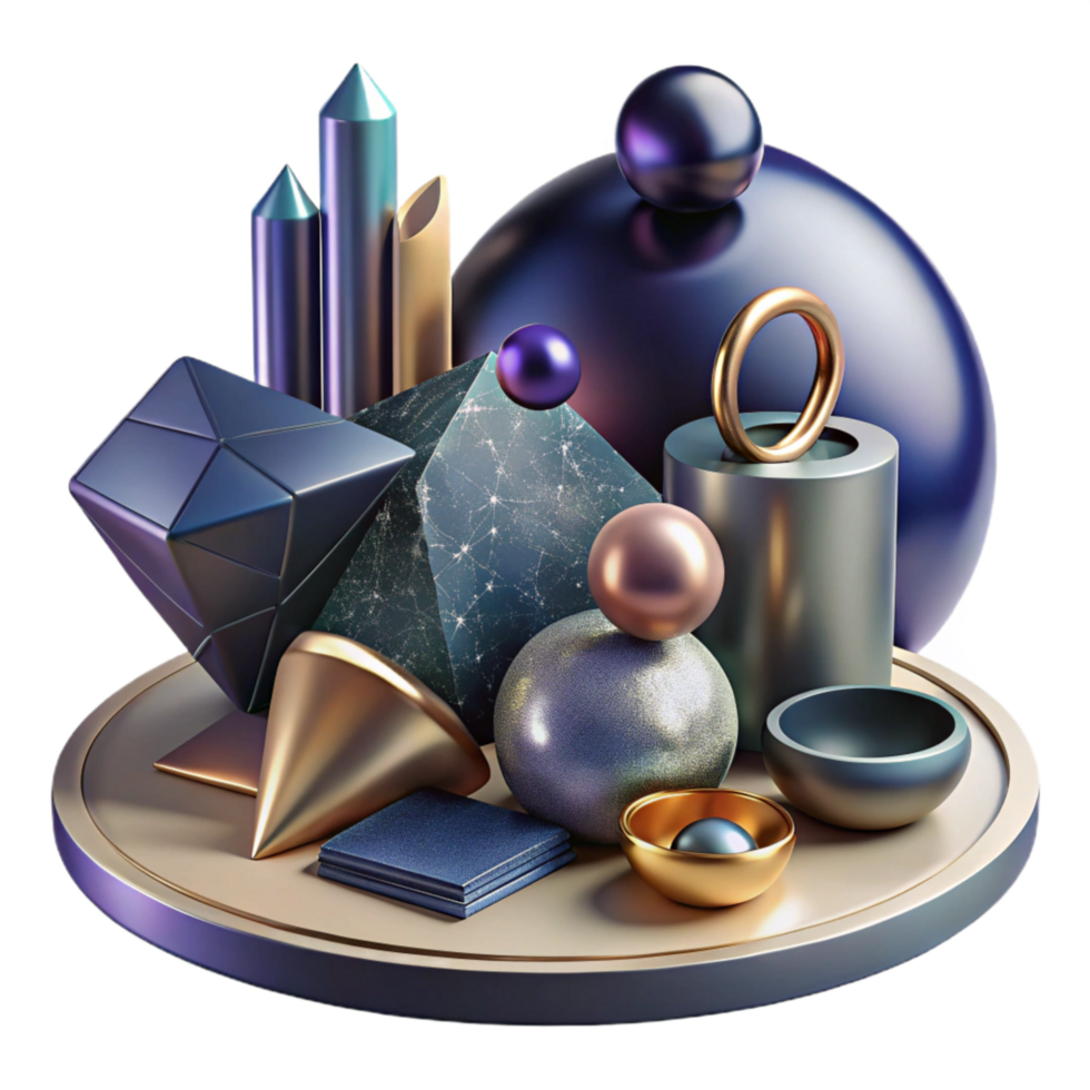 beautiful minimalist Abstract Still Life with Objects Isolated with Geometric Shapes genuine png