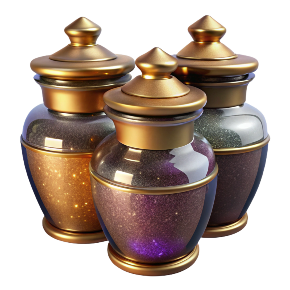 beautiful minimalist Antique Apothecary Jars Cutout with Labels premium png