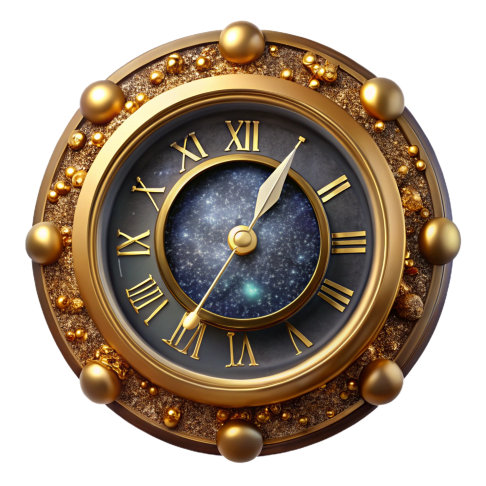 serene classic Antique Clock Face Roman Numerals Cutout high quality png