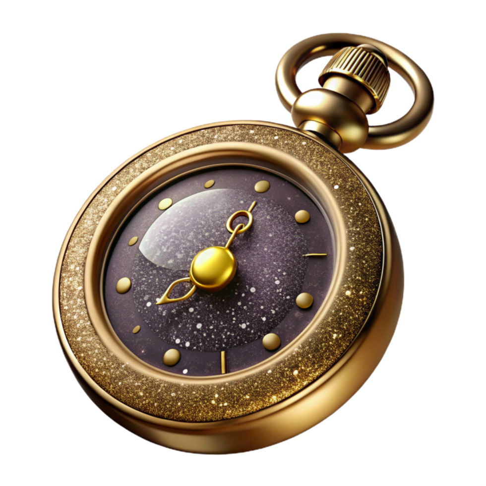 impressive traditional Antique Pocket Watch Cutout with Gold Accents genuine png