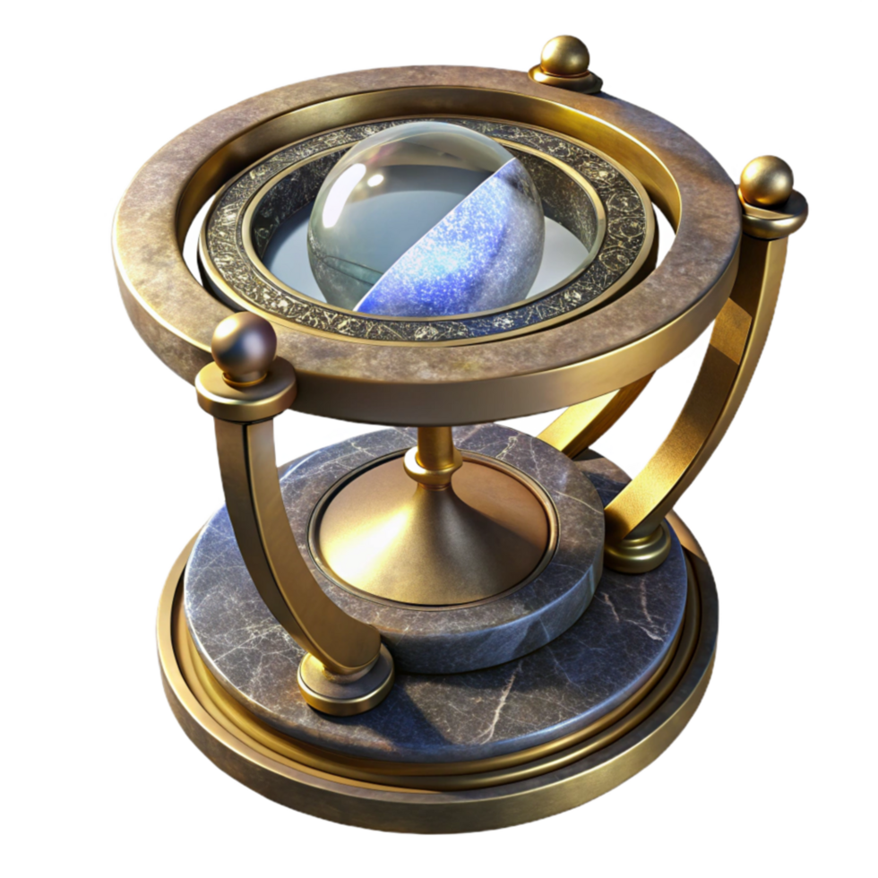 wonderful vintage Antique Sundial Stone Material Isolated on Transparent Background professional png