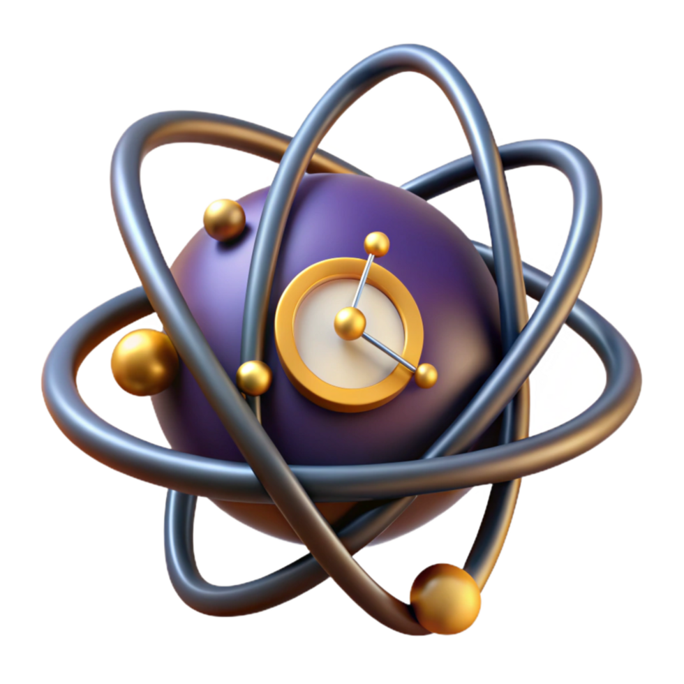 impressive creative Atomic Clock Diagram Cutout Element high resolution png