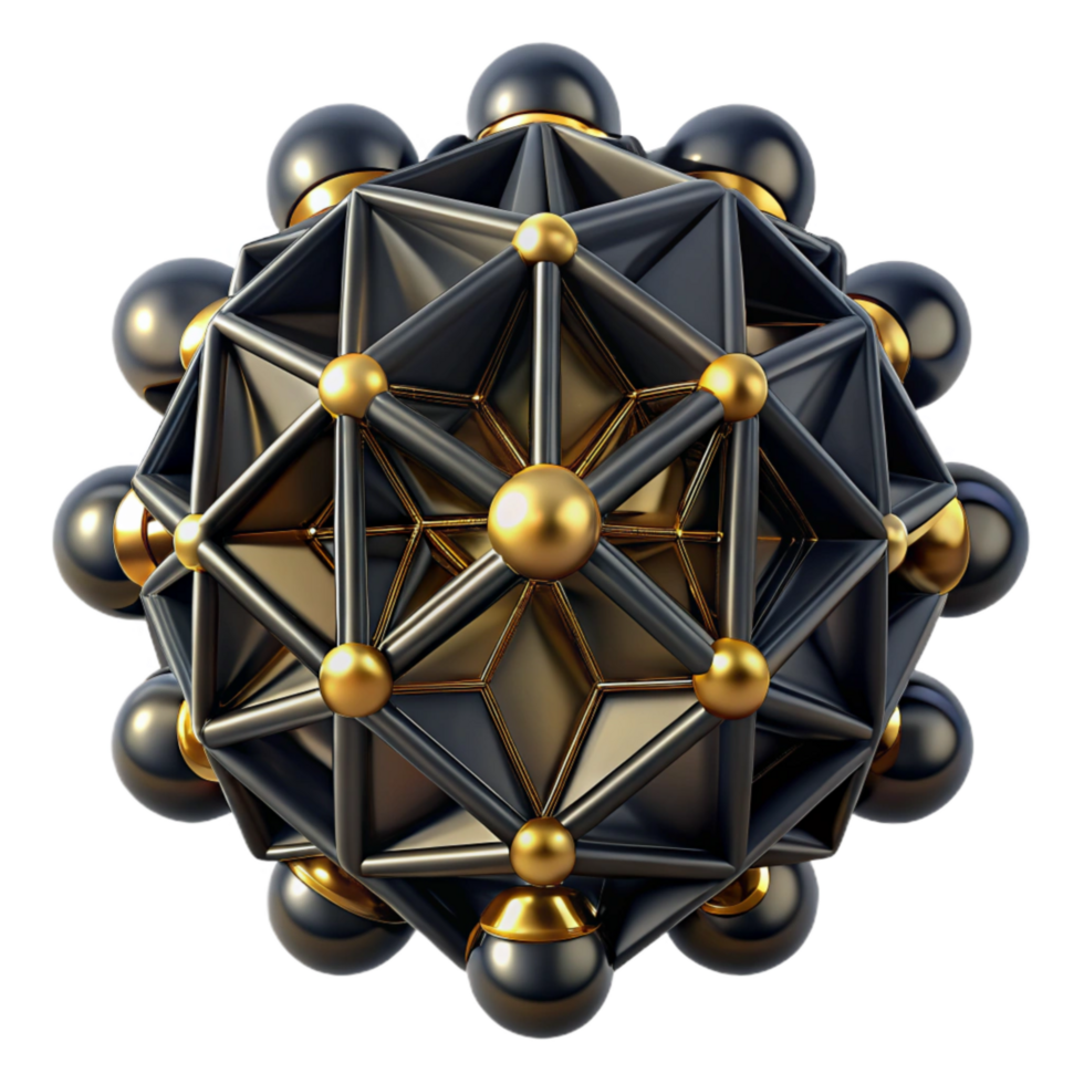 magnificent contemporary Black Abstract Fractal Network Isolated Element premium png