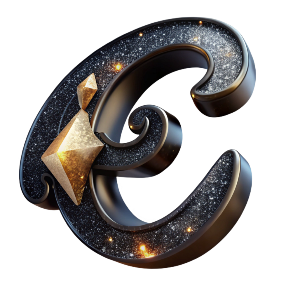 wonderful traditional Black Calligraphy Initial E Transparent Background high resolution png