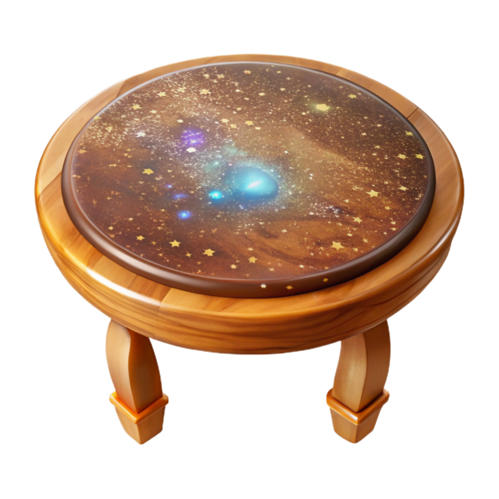 dramatic abstract Brown Wooden Table Top View Isolated Transparent professional png