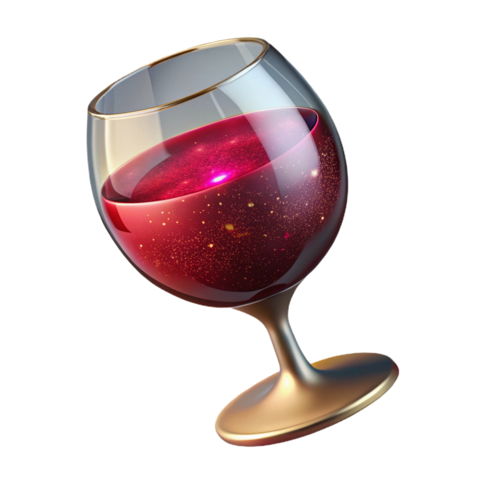 extraordinary classic Burgundy Red Wine Glass Isolated on Transparent Background authentic png