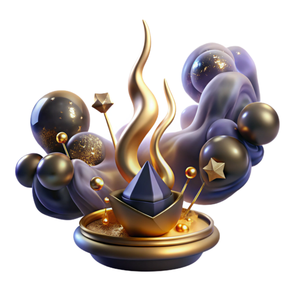 elegant vintage Burning Incense Smoke Trails Isolated Element high quality png