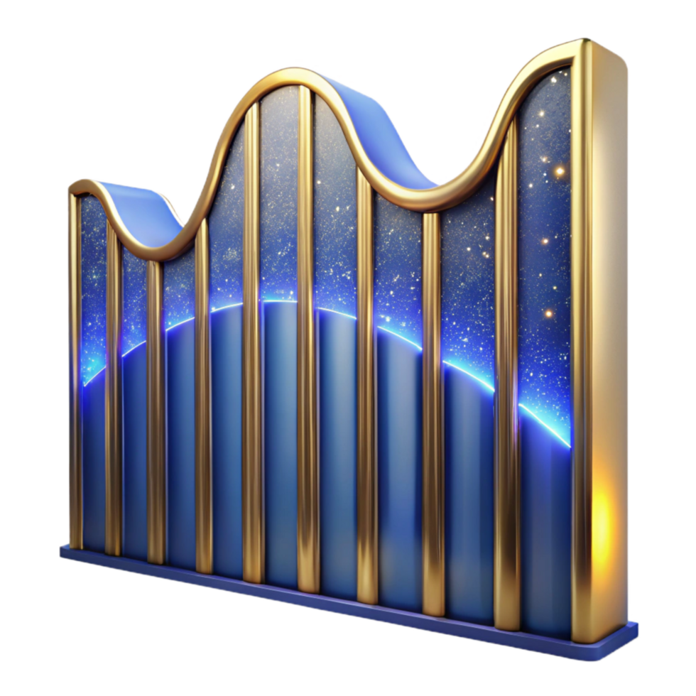 beautiful modern Cafe Wall Variation Vertical Lines Blue Tint Isolated genuine png