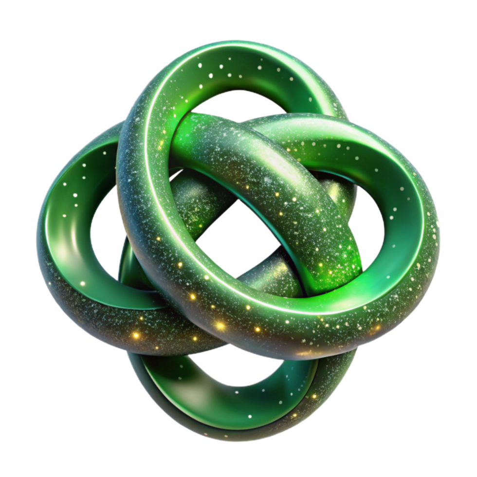 vibrant classic Celtic Knot Endless Loop Green Transparent Background authentic png