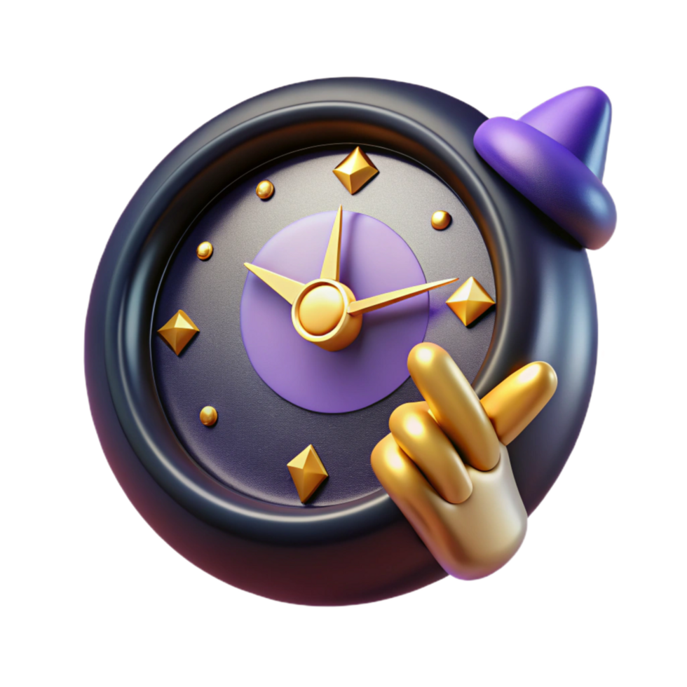 wonderful modern Clock Hands Pointing to Midnight Cutout exclusive png