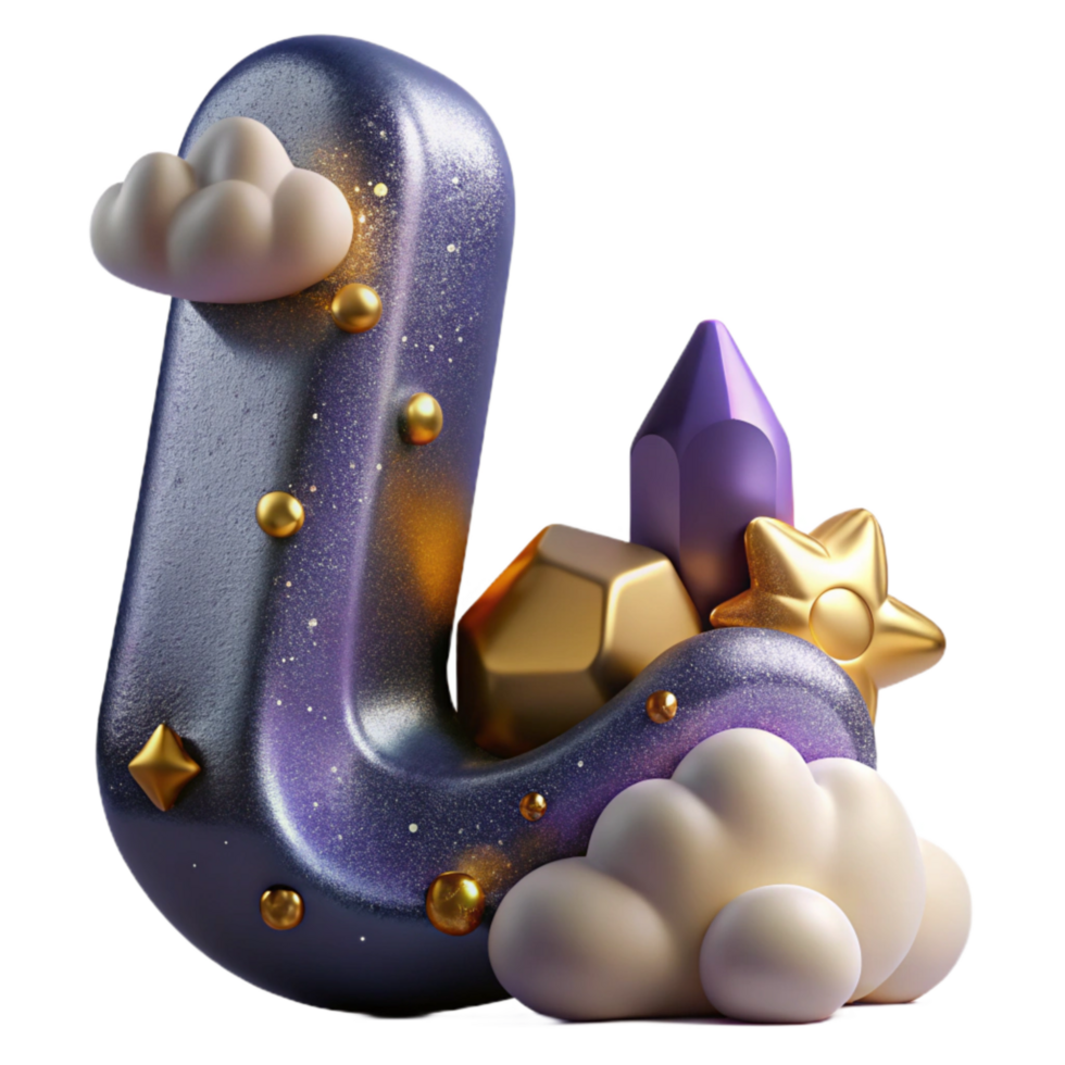 magnificent vintage Cloud Formation Font Letter L Cutout professional png