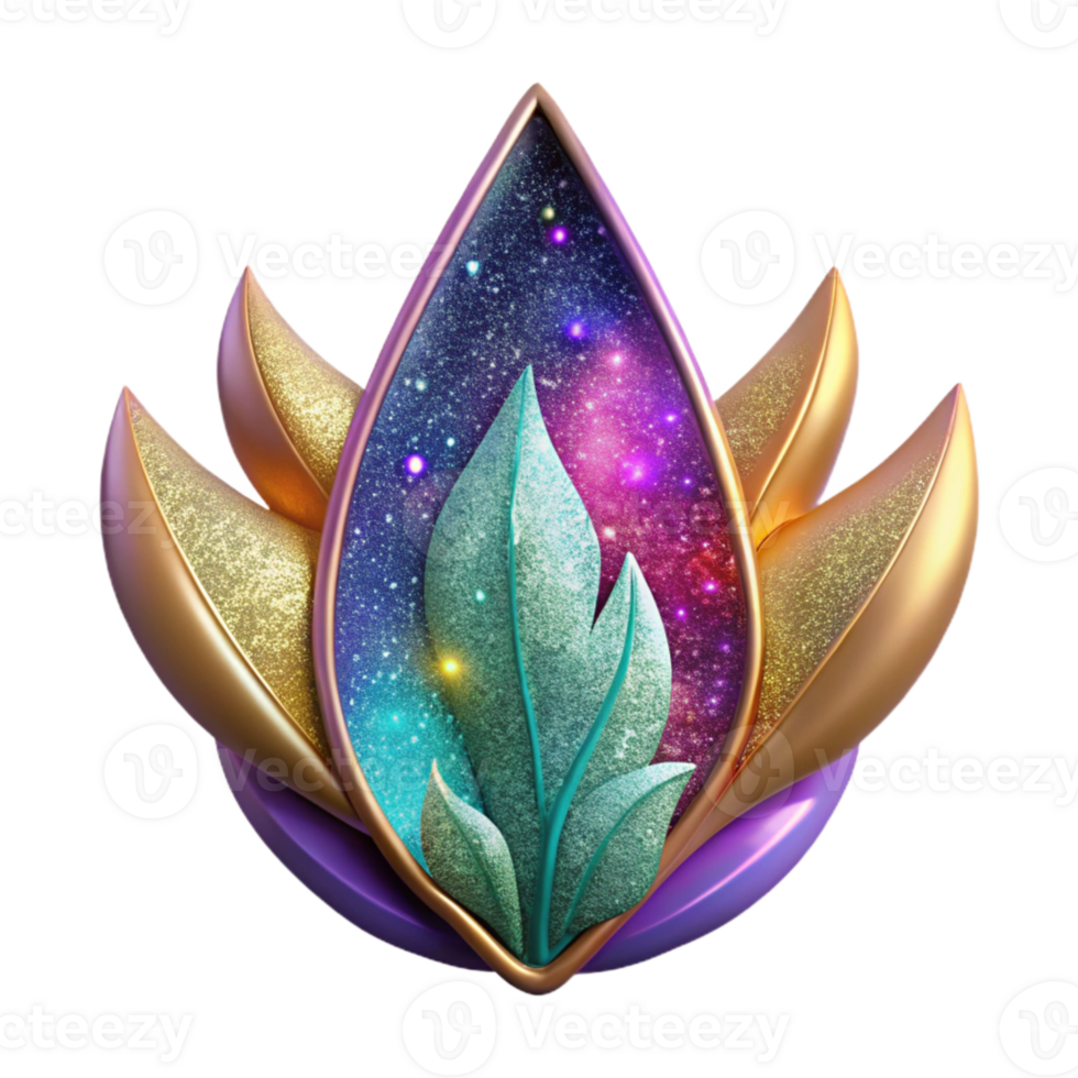 wonderful rustic Colorful Calligraphy Leaf Design Cutout Transparent Background detailed png