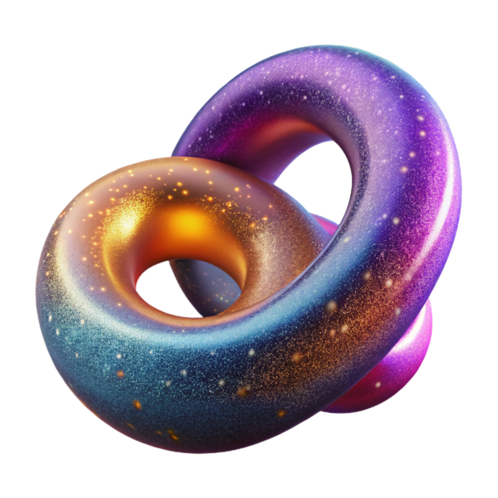 impressive modern Colorful Klein Bottle Isolated png
