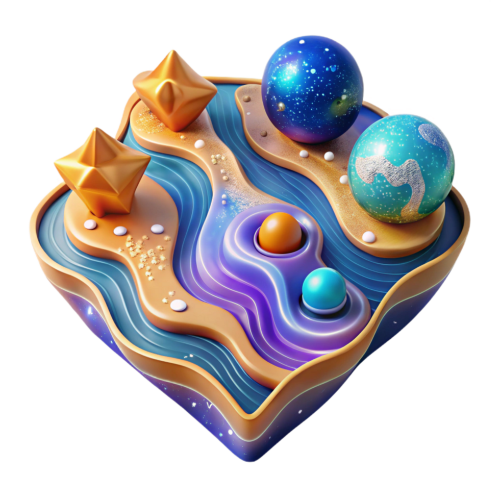 extraordinary modern Colorful Map with Ocean Currents Transparent Background authentic png