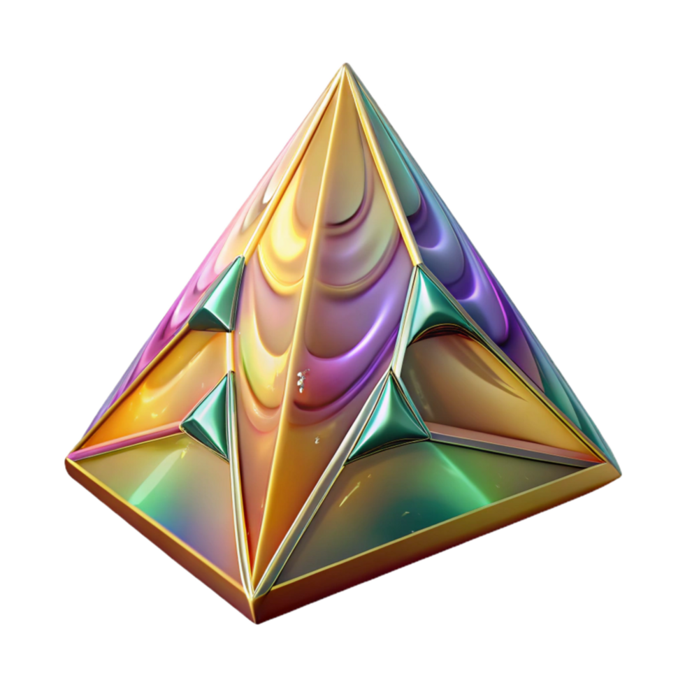 magnificent creative Colorful Sierpinski Triangle Isolated high quality png