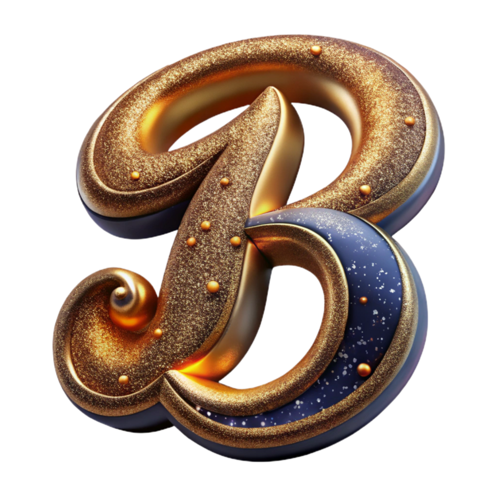 magnificent creative Copperplate Calligraphy Initial B Isolated professional png