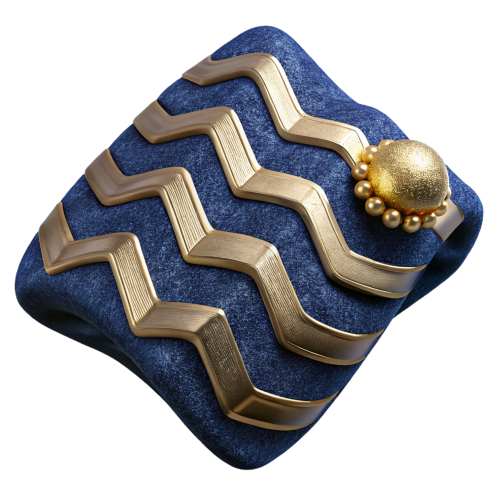 beautiful contemporary Crocheted Classic Navy Blue Geometric Ikat Stripe Abstract Textile Pattern Cutout original png