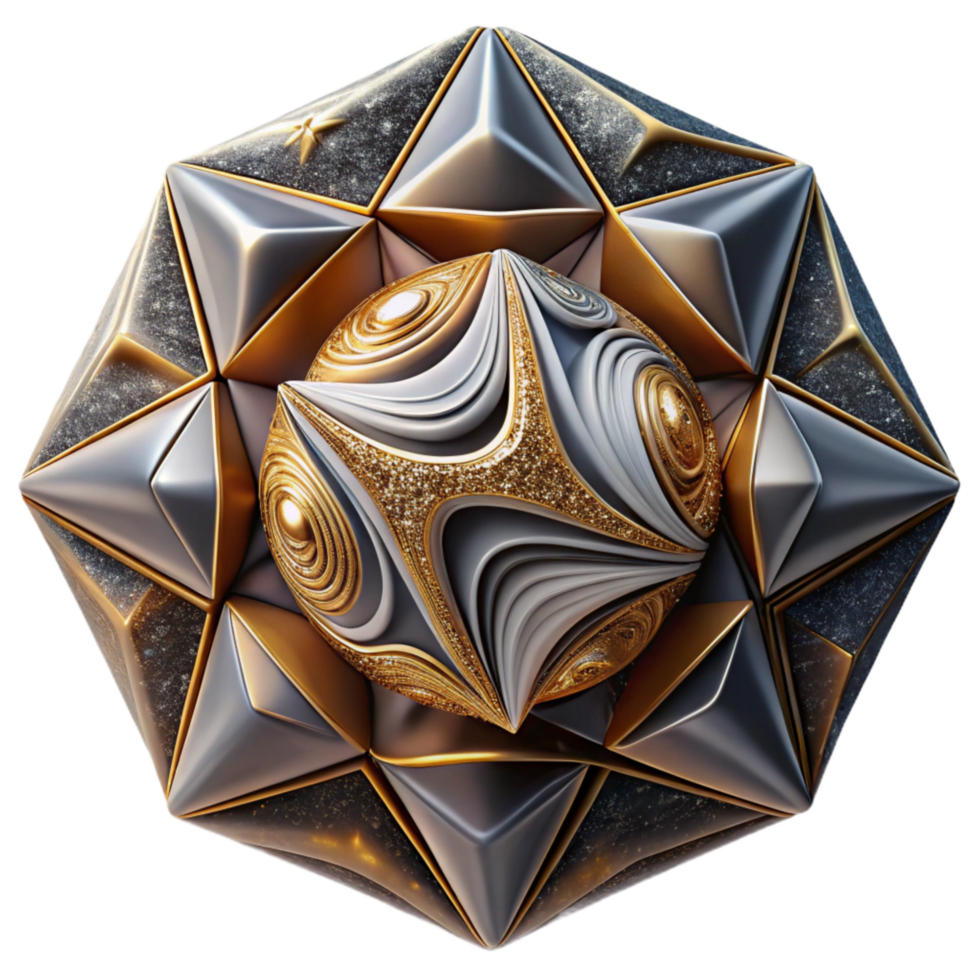 dramatic traditional Cubist Inspired Textile Design with Geometric Patterns Cutout on Transparent Background exclusive png