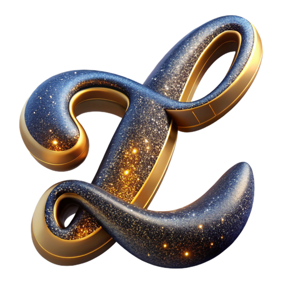 impressive artistic Cursive Script Font Letter L Isolated png