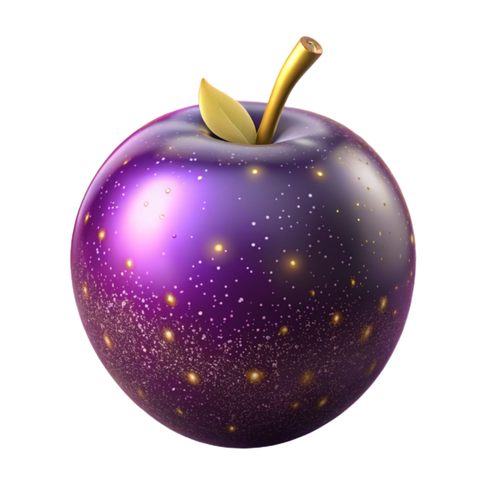 extraordinary creative Deep Purple Plum Fruit Whole Isolated authentic png