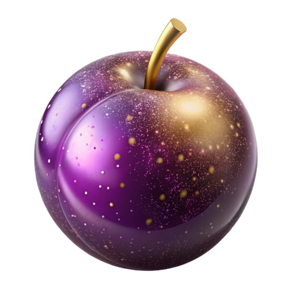 stunning modern Deep Purple Plum Fruit Whole Isolated professional png