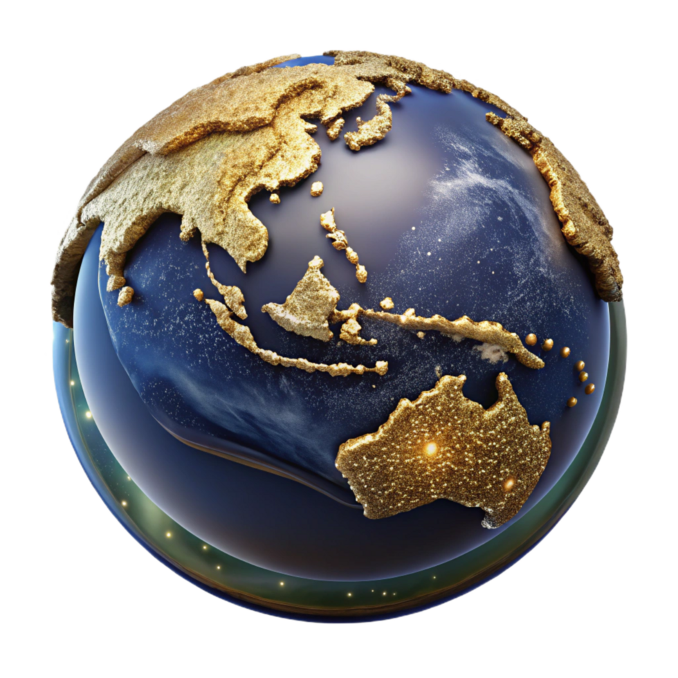 elegant abstract Detailed Map of Indian Ocean Cutout with Shipping Routes premium png