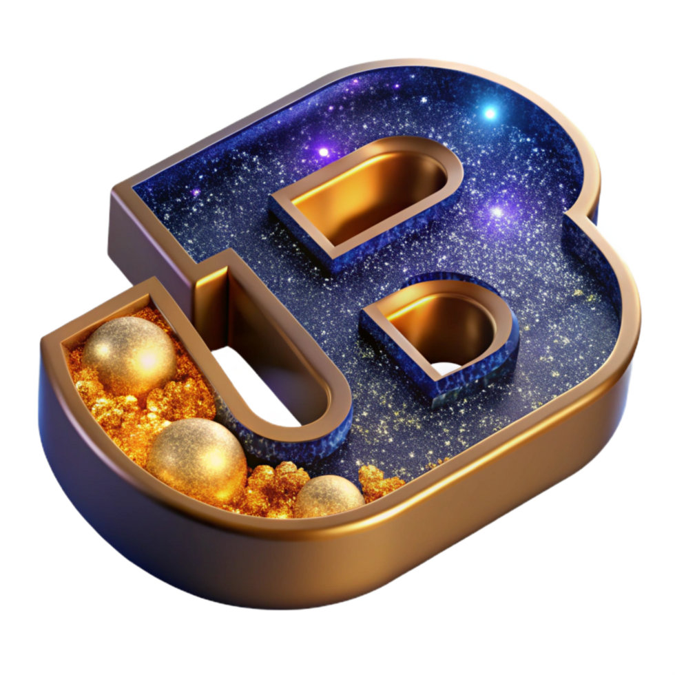 impressive artistic D Isometric Letter B Cutout genuine png