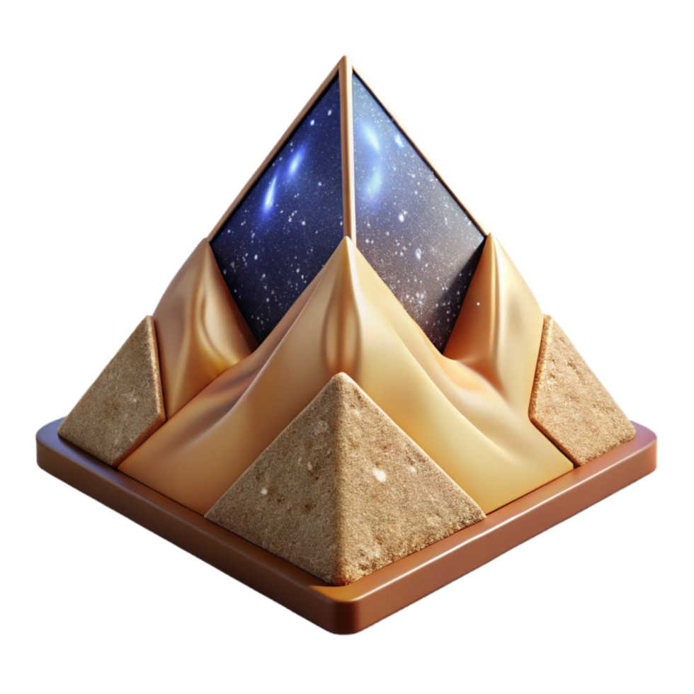 wonderful abstract Egyptian Pyramid Giza Side View Stone Beige Cutout genuine png