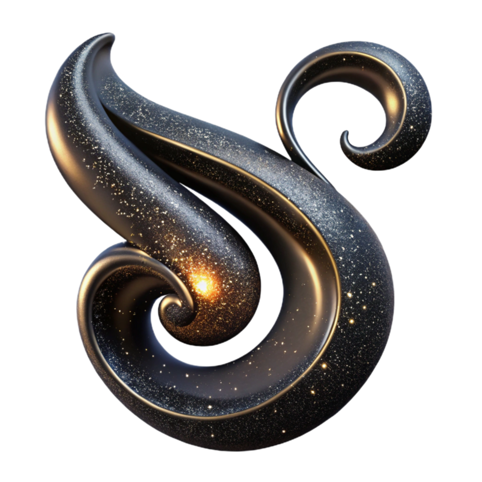beautiful contemporary Elegant Black Ink Calligraphy Swirl Isolated png