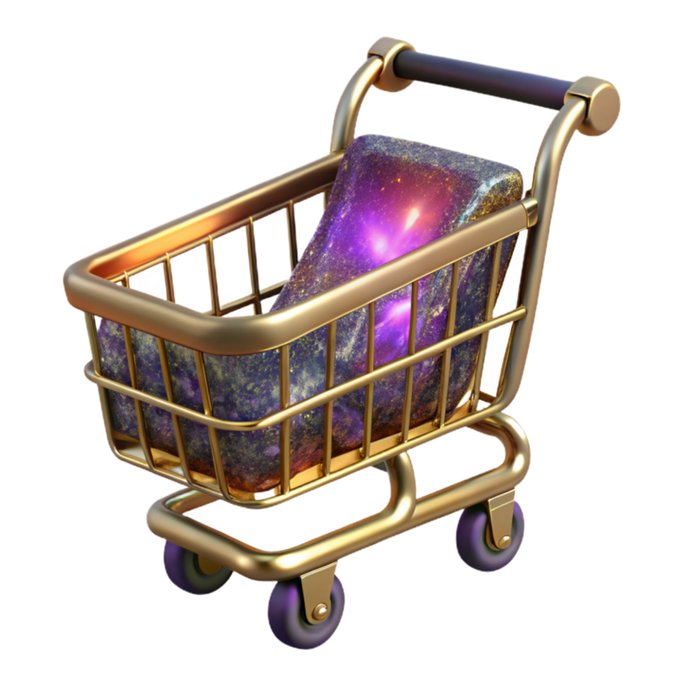 wonderful vintage Empty Shopping Cart Side View Cutout original png