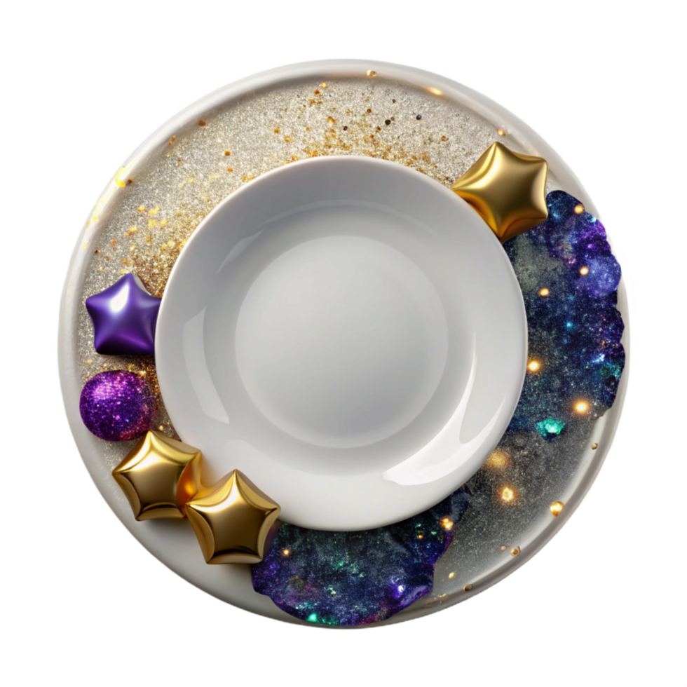 wonderful traditional Empty White Plate Top View Transparent Background authentic png