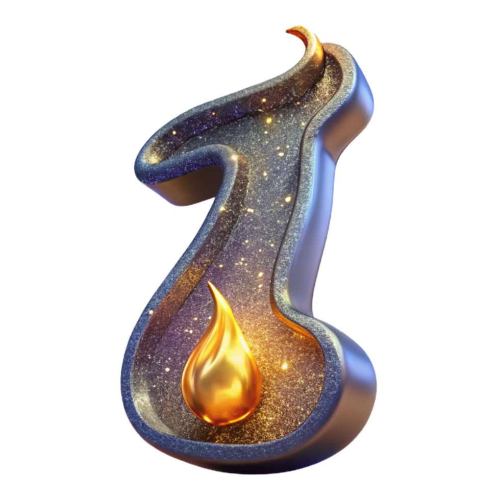 magnificent modern Flame Font Letter I Transparent Background authentic png