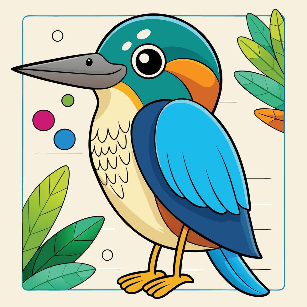 Vibrant and Timeless Black and White and Colorful Coloring Page for Artistic Inspiration vector
