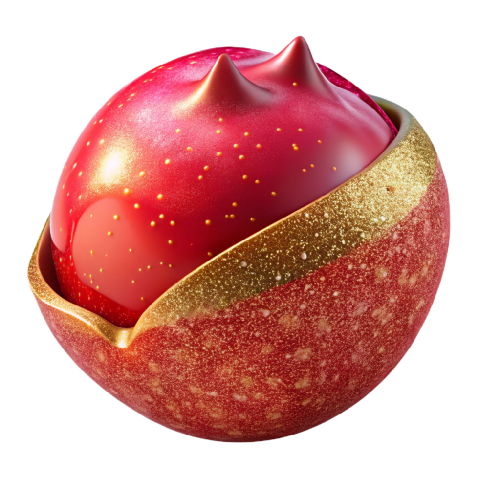 dramatic abstract Fruit Pulp Texture Juicy Flesh Red Transparent Background premium png