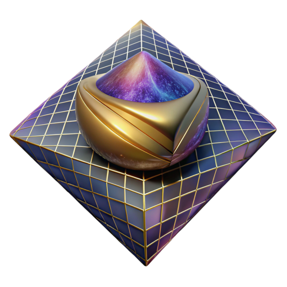 dramatic rustic Geometric Distortion Illusion Warped Grid Pattern Colorful Isolated original png