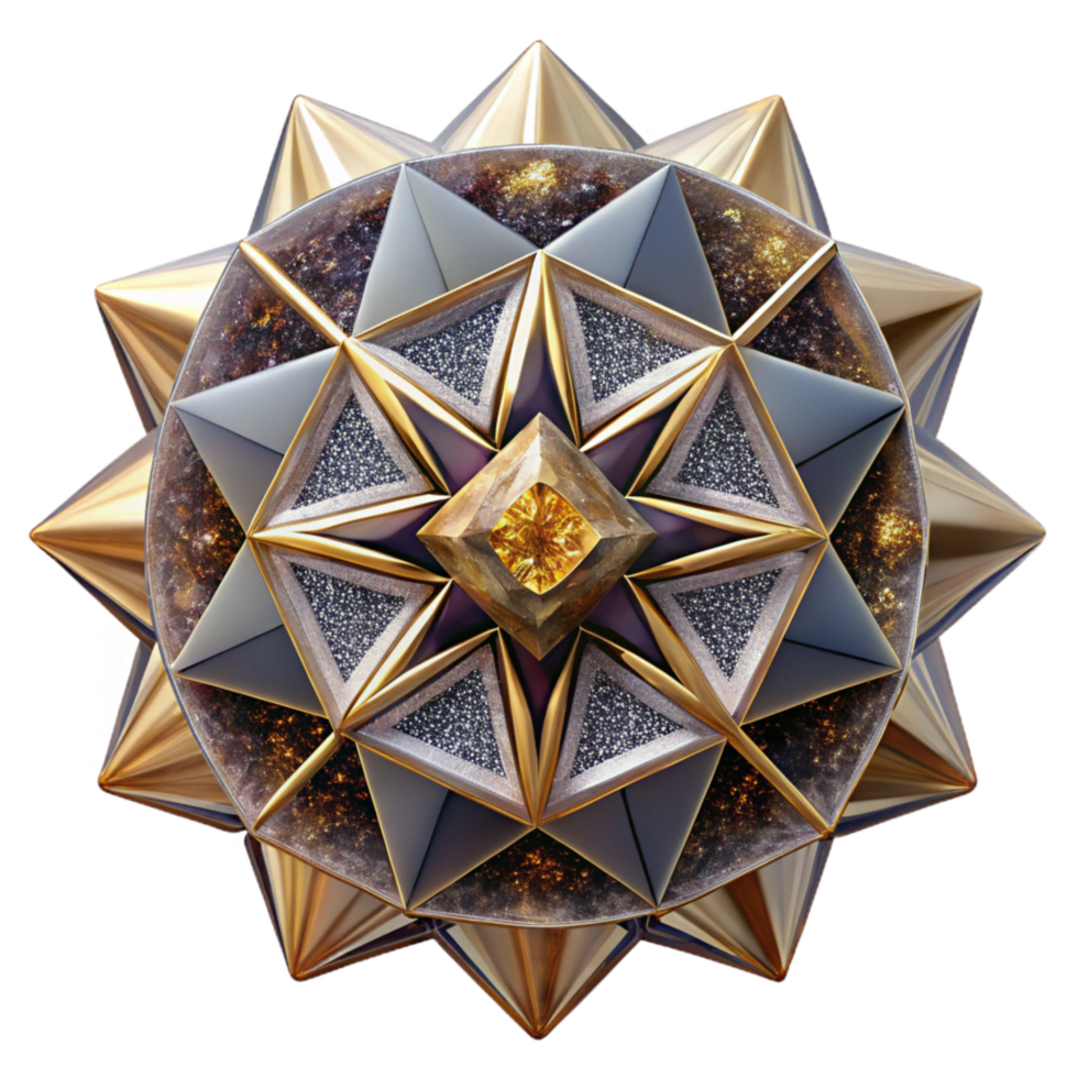 wonderful classic Geometric Kaleidoscope Tile Transparent Background authentic png