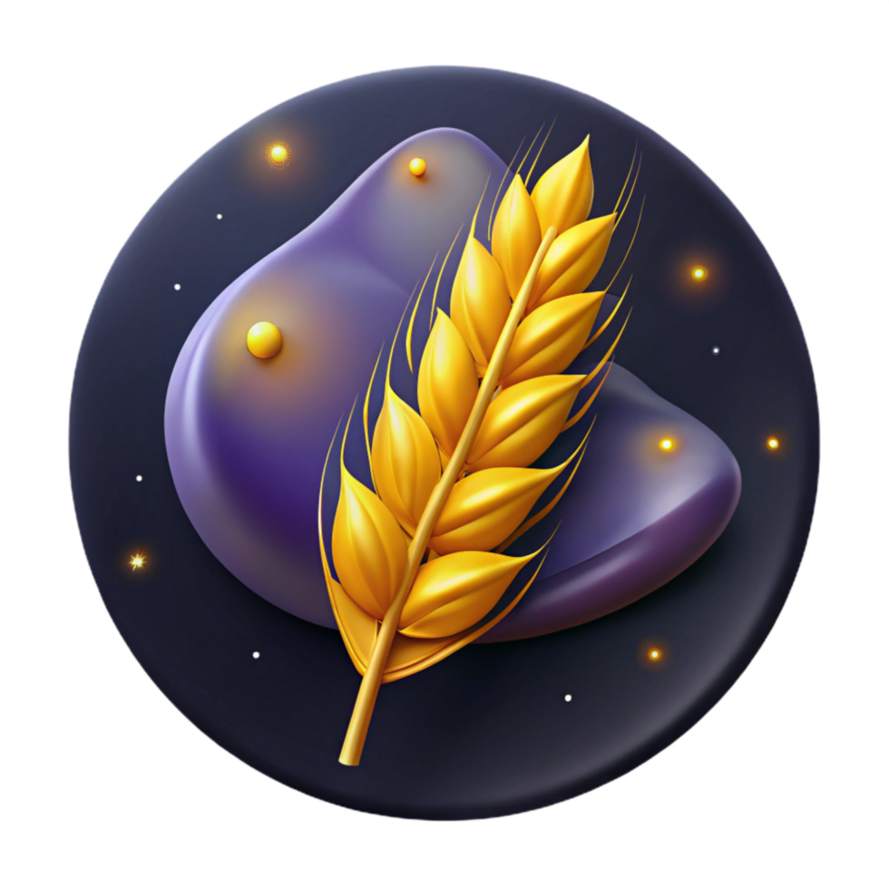 wonderful rustic Golden Yellow Wheat Isolated Element original png