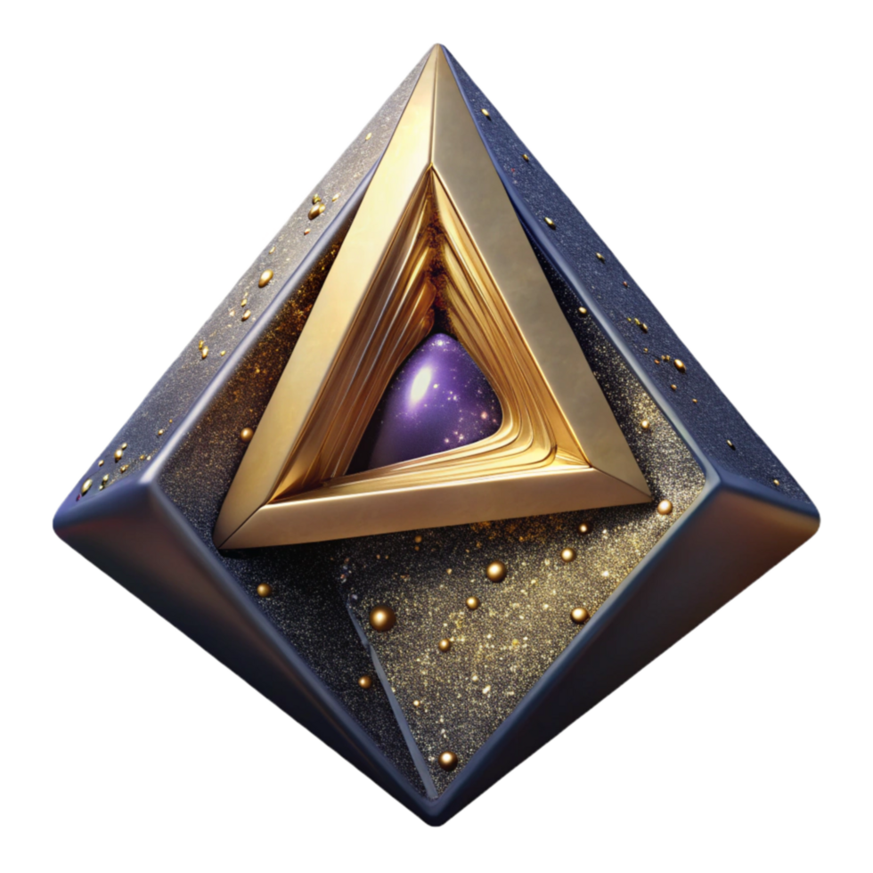 beautiful modern Gradient Filled Impossible Triangle Illusion Geometric Shape Isolated original png