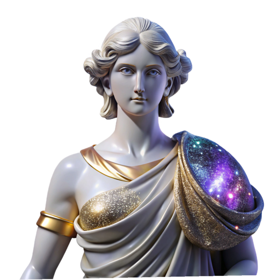 elegant modern Greek Statue Female Drapery White Cutout original png