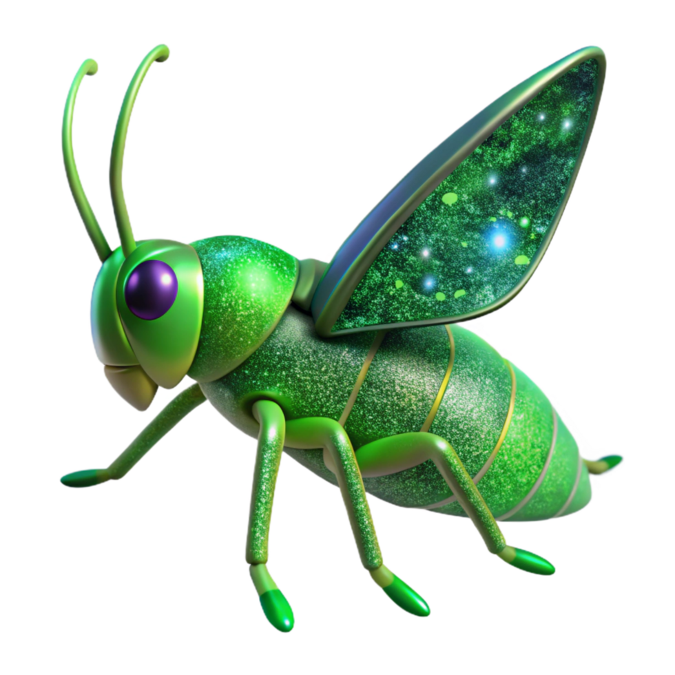 impressive traditional Green Grasshopper Side View Isolated Transparent exclusive png
